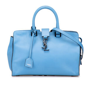 Pre-Loved Saint Laurent Small Leather Monogram Cabas Satchel